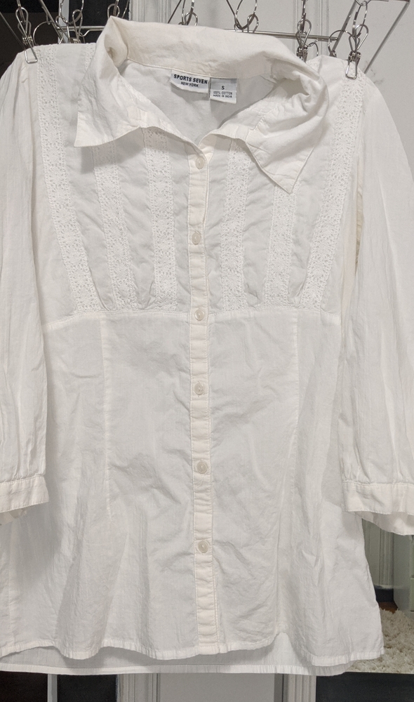 Lace Detail Button Down